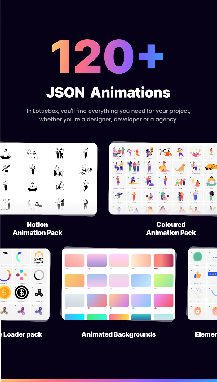 Lottiebox Lottie Animation Bundle and JSON Animation Kit - 6